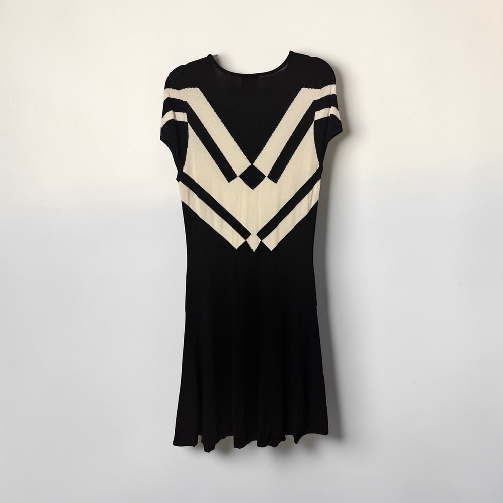 eci new york Black/White Geometric dress XL - Picture 3 of 7